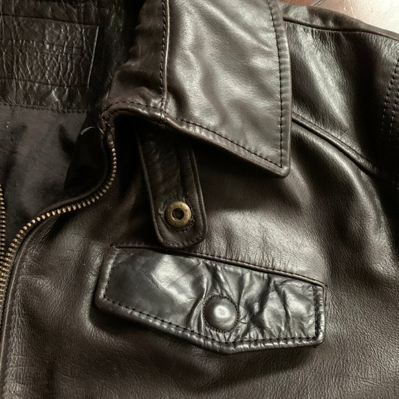 Roundtree & Yorke Leather Bomber Jacket, New! - Picture 3 of 7